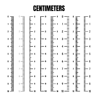 Cm. Scale Science Vertical Centimeter Scale For Measuring Length Or Height Various ...