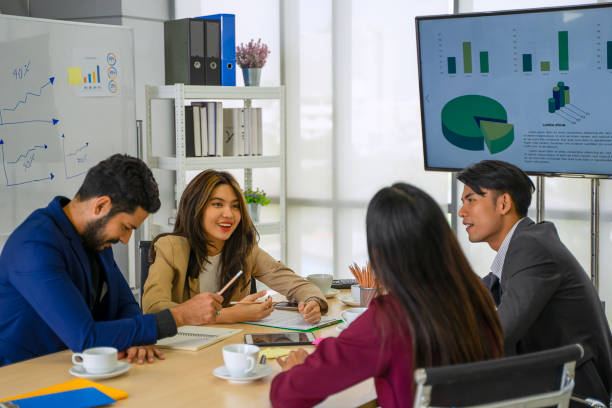 istock White collar worker are meeting at office. 2184556492