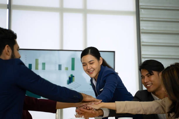 istock White collar worker are meeting at office. 2184556547