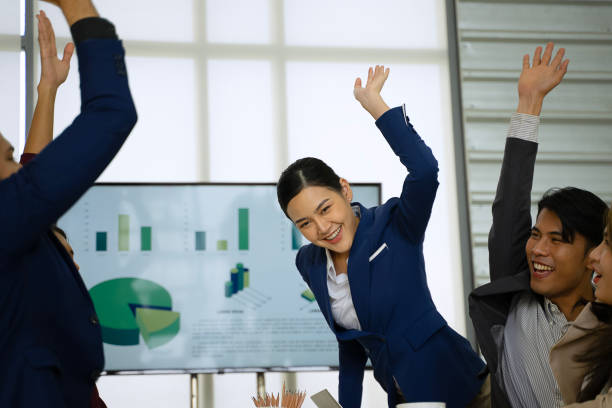 istock White collar worker are meeting at office. 2184556598