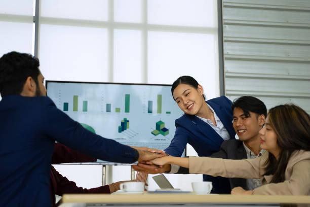 istock White collar worker are meeting at office. 2184556611