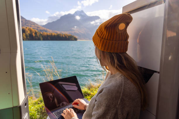 istock Digital nomad enjoying the van life 2184557851
