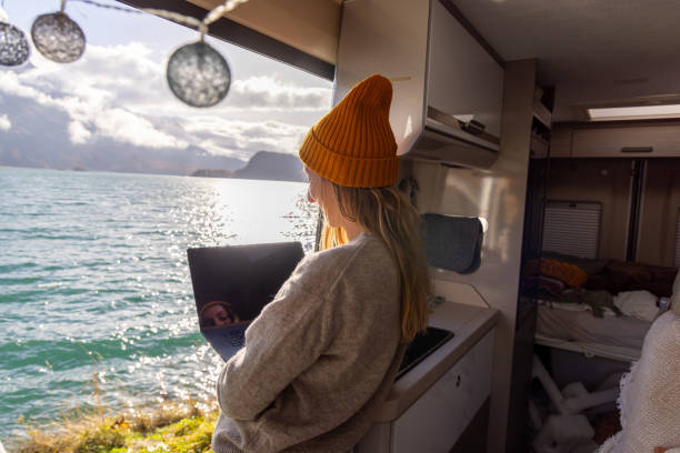 istock Digital nomad enjoying the van life 2184557852
