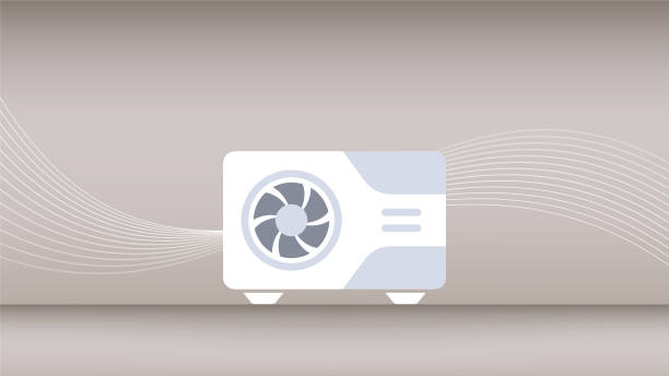 hintergrund der wärmepumpenvorlage. vektor-illustration. - wärmepumpe stock-grafiken, -clipart, -cartoons und -symbole