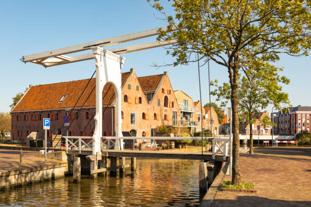 istock Historic drawbridge at Franeker, Netherlands 2184566803