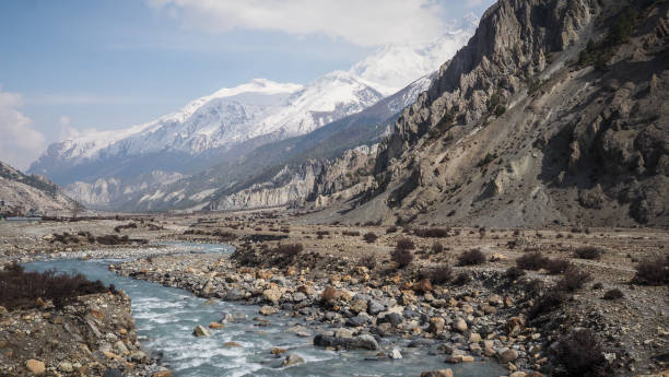 istock The landscape while hiking the Annapurna Circuit in Nepal 2184568113
