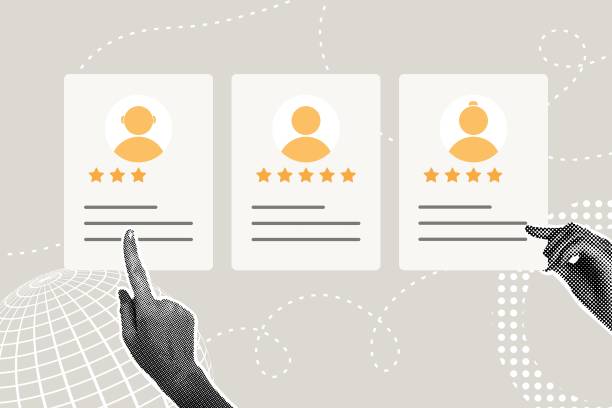ilustraciones, imágenes clip art, dibujos animados e iconos de stock de elegante collage de semitonos. concepto de evaluación anual del desempeño, evaluación de empleados, evaluación de desempeño, desarrollo de la carrera de los empleados. revisión, evaluación del desempeño de los empleados, evaluación del desempeño - evaluación del desempeño