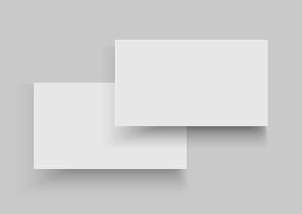 istock Business card mockup for your design template. Blank empty credit card mockup. 2184576894