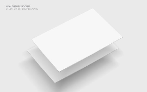 istock Business card mockup for your design template. Blank empty credit card mockup. 2184576920