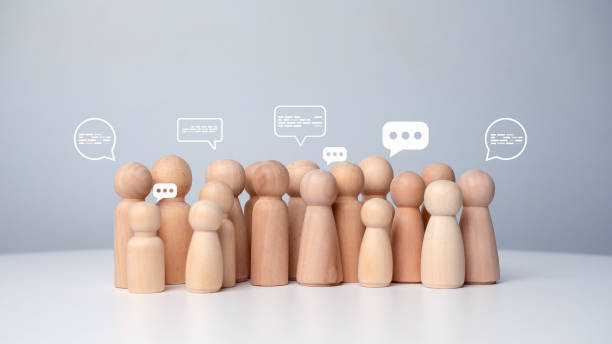istock Joining a group listening to discussions sharing creative experiences the face-to-face communicate talking and meeting with strangers, Conversation exchange of ideas in an organization or in society. 2184582258