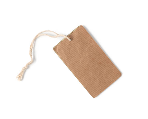 istock Blank price tag or label tied with string 2184584479