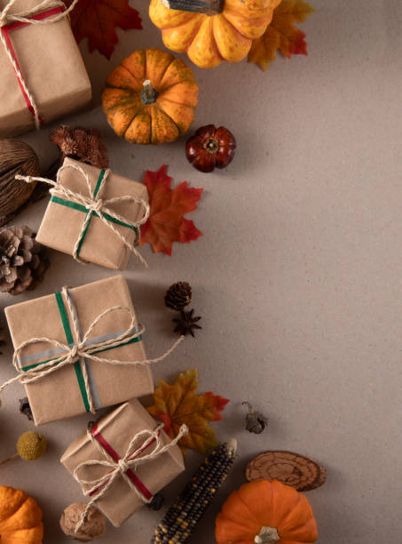 istock Autumn Thanksgiving Holiday Background with Pumpkins 2184588515
