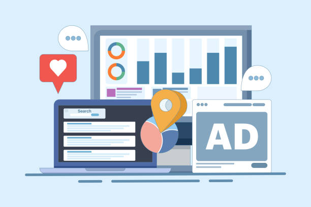 istock Digital marketing report concept, website marketing analysis, social media advertising data analysis, SEO audit, content analysis, online website audit and data analysis, flat vector illustration. 2184591924