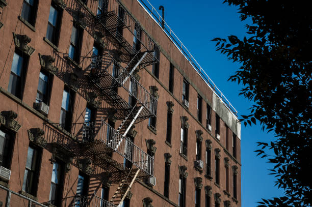 istock New York City Fire Stairs Detail, Classical Background 2184596360