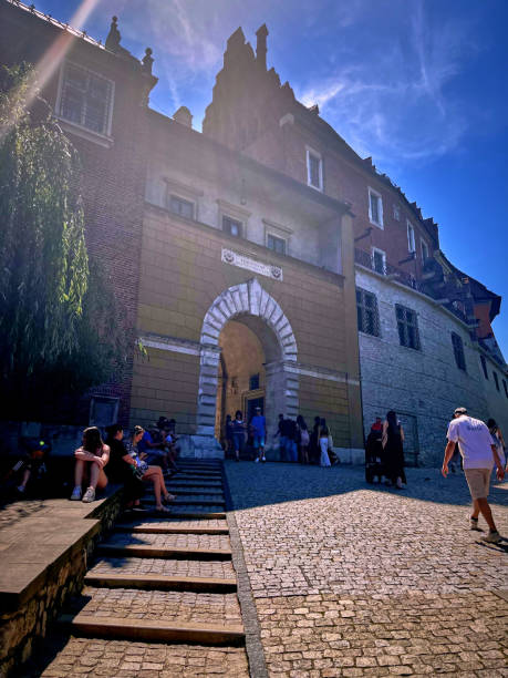 Krakow historical building old town architecture square tower wall gate Poland