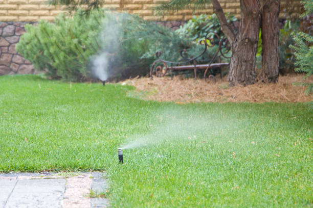 istock Drain the pipes  by the compressed air blow-out method. Conservation of the irrigation system to the winter. 2184613892