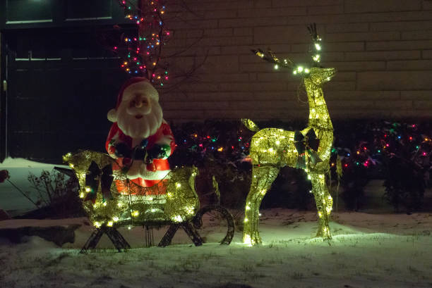 istock Christmas house decorations in Canada 2184616318