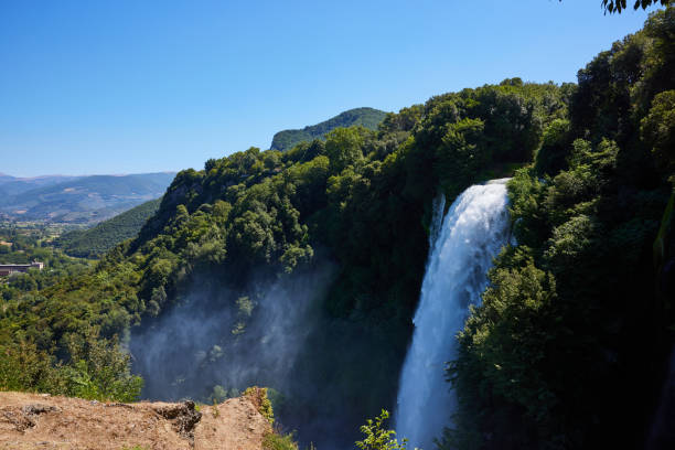 Scenic View Of Cascata Delle Marmore Waterfall