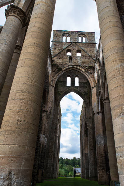 Hambye Abbey in Normandy, France, surrounded by nature