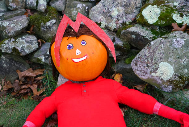 istock Home made pumpkin artworks for Halloween decoration 2184632864