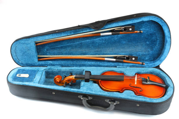istock Violin in the case isolated on white background 2184633261