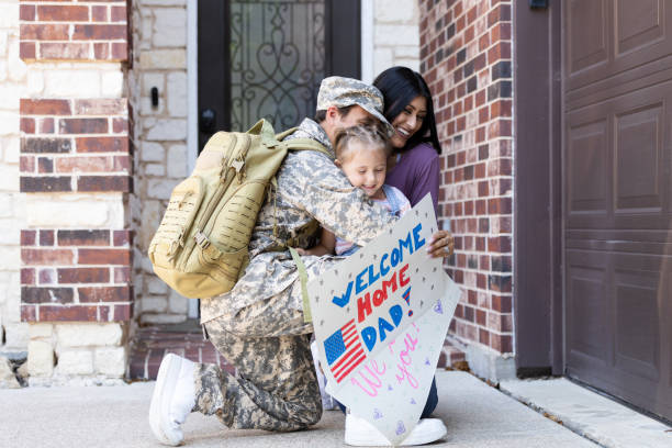 istock Soldier his happy to return home from deployment 2184635647