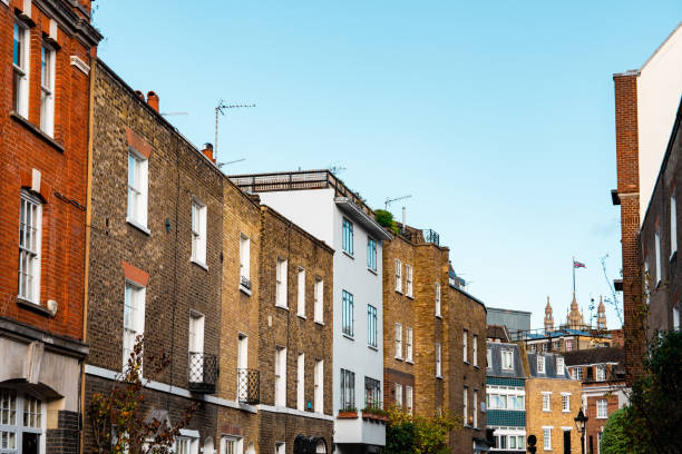 istock Typical old English buildings in London 2184638909