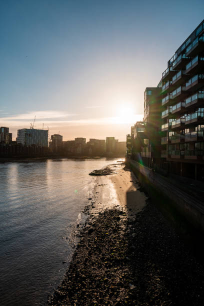 istock View of a Thames riverside path at sunset 2184639825