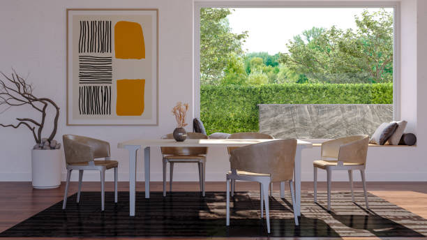 istock Large luxury modern bright interiors Living room mockup illustration 3D rendering image 2184648838