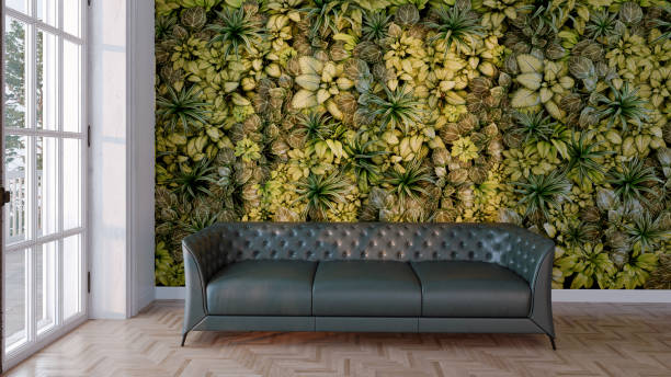 istock Large luxury modern bright interiors Living room mockup illustration 3D rendering image 2184648957