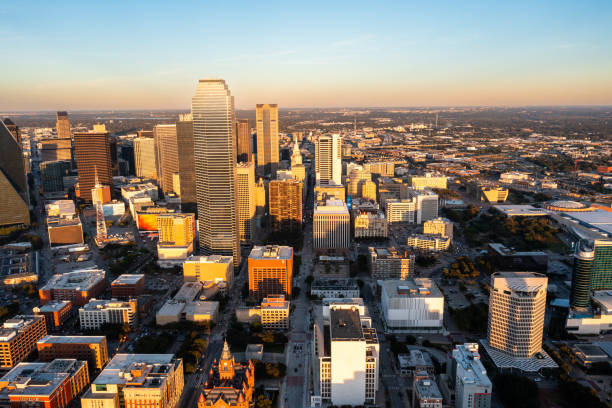 istock Aerial Drone Image over downtown Dallas, Texas Margaret McDermott Bridge 2184650148