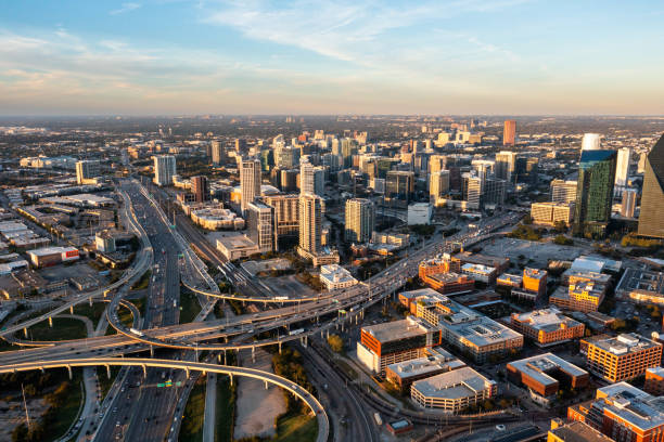 istock Aerial Drone Image over downtown Dallas, Texas Margaret McDermott Bridge 2184651045
