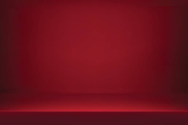 istock Abstract red pedestal podium 3D design and dark red background. Minimal studio showroom concept presentation for product display, fashion showcase, banner cosmetic, promotion. Vector geometric 2184652645