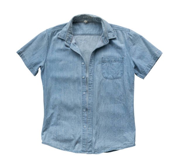 Jean shirt isolated on white background, clipping path