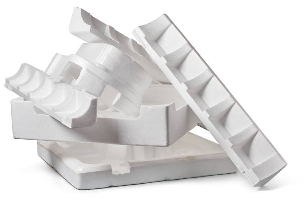 pile of styrofoam pieces used product packaging