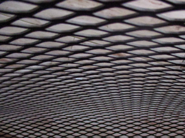 istock Rhombus Aluminum Frame Metal Mesh, background, texture, for interior and property 2184676855