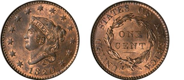 istock One Cent Liberty Head / Matron Head year 1820 isolated with white background 2184683706