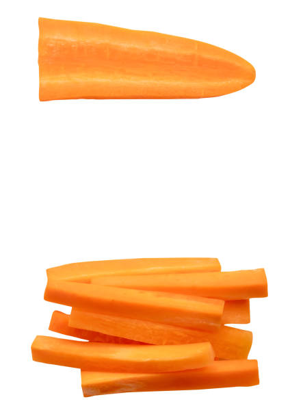 carrot with leaves on white background
