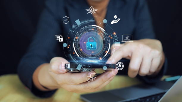 istock Cyber security Data Protection Information privacy antivirus virus defence internet technology concept. business technology privacy involves the use of virtual screens with cyber insurance icons. 2184694526