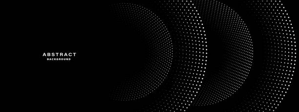 stockillustraties, clipart, cartoons en iconen met abstract black background with concentric circles. - de puntjes verbinden