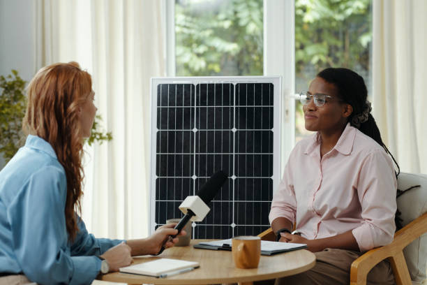 istock Woman Giving An Interview About Modern Technology 2184699955