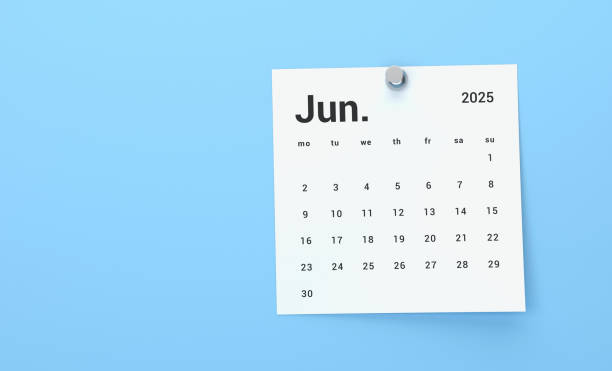 istock 2025 June Calendar On Blue Background 2184700346