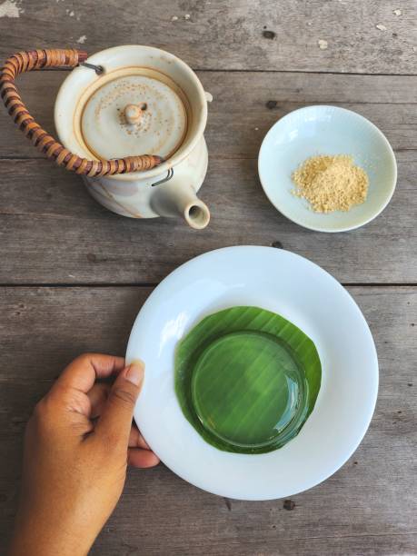 istock Raindrop water mochi cake Japanese food 2184702106