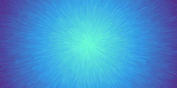 Abstract design with Blue circular gradient - Trendy background Modern and trendy background. Abstract design with lots of strokes and a beautiful color circular gradient, looking like an explosion. This illustration can be used for your design, with space for your text (colors used: Turquoise, Blue, Purple). Vector Illustration (EPS file, well layered and grouped), wide format (2:1). Easy to edit, manipulate, resize or colorize. Vector and Jpeg file of different sizes. neon turquoise stock illustrations