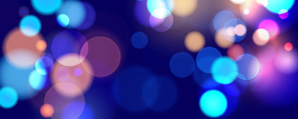 istock Bright bokeh lights. Festive abstract blurred background. Vibrant defocused glowing lights effect. Graphic template for celebration banners and invitations. 2184705131