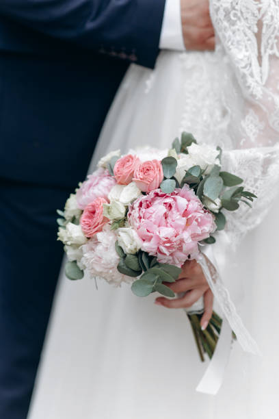 istock wedding bouquet in bride hand 2184706217