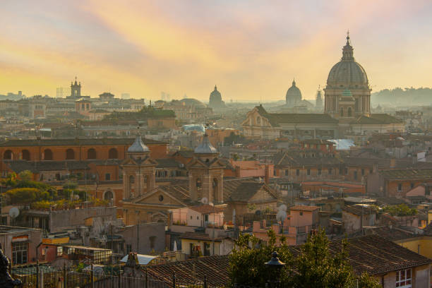 istock Rome cityscape at sunrise 2184709547