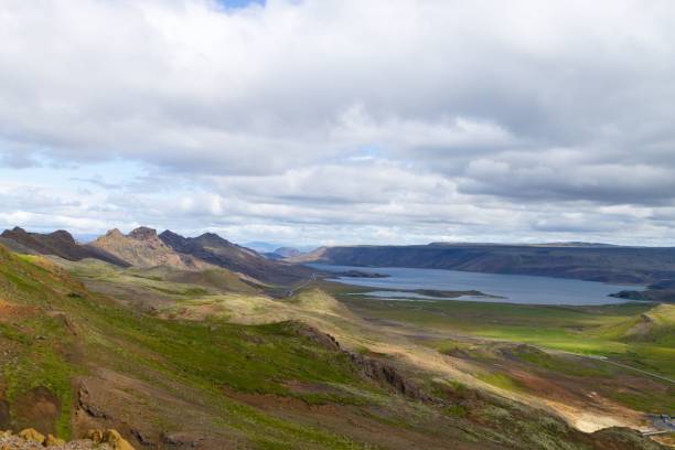 istock Icelandic landscape with mountains and lake 2184709617