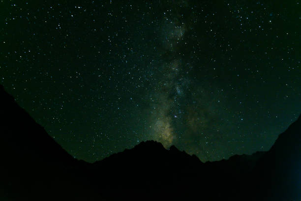 Beautiful night sky, milky way galaxy, Long exposure photograph