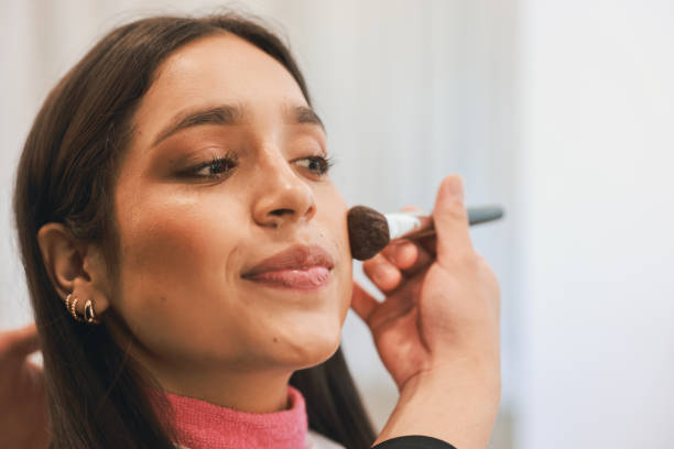 istock Close up of Eoman Makeup Done at a Beauty Salon 2184710409